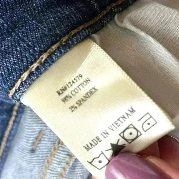 Altar’d State Side Stripe Raw Hem Highrise Ankle Stretch Skinny Jean Size 7 - Picture 11 of 14